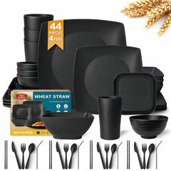 Teivio ensemble vue avant montrant assiettes et gobelets, idéal pour repas en famille