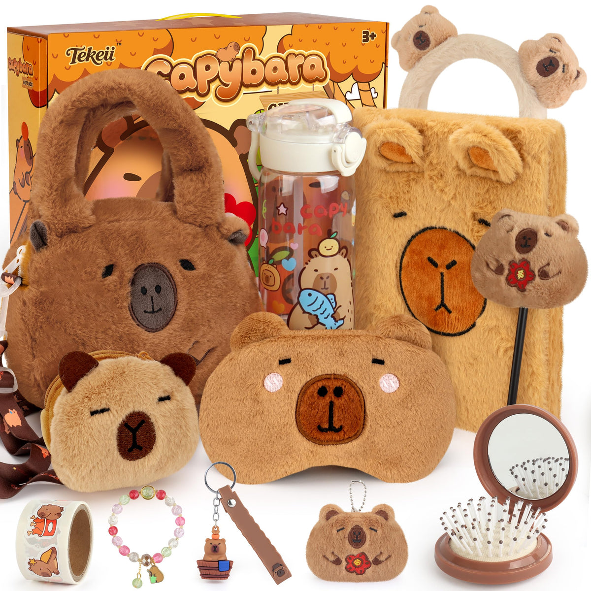 Tekeii coffret Capybara vue d'ensemble cadeau prêt à offrir