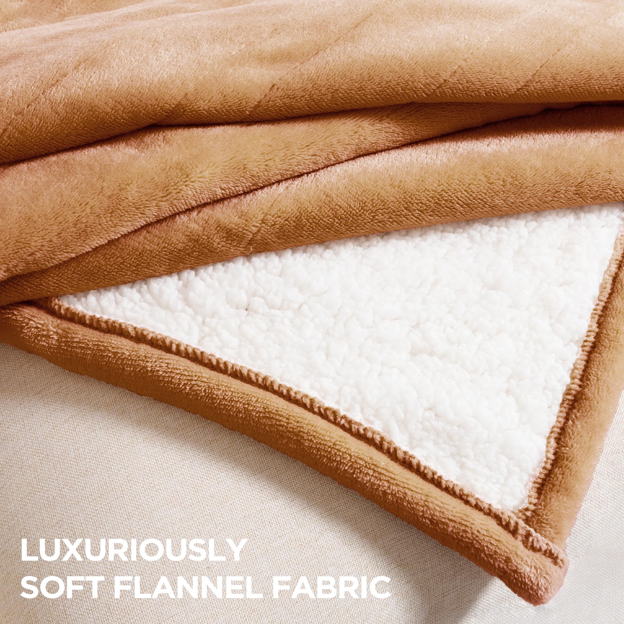 Templewet plaid drapé sur lit illustrant la taille 50 x 60 pouces pratique