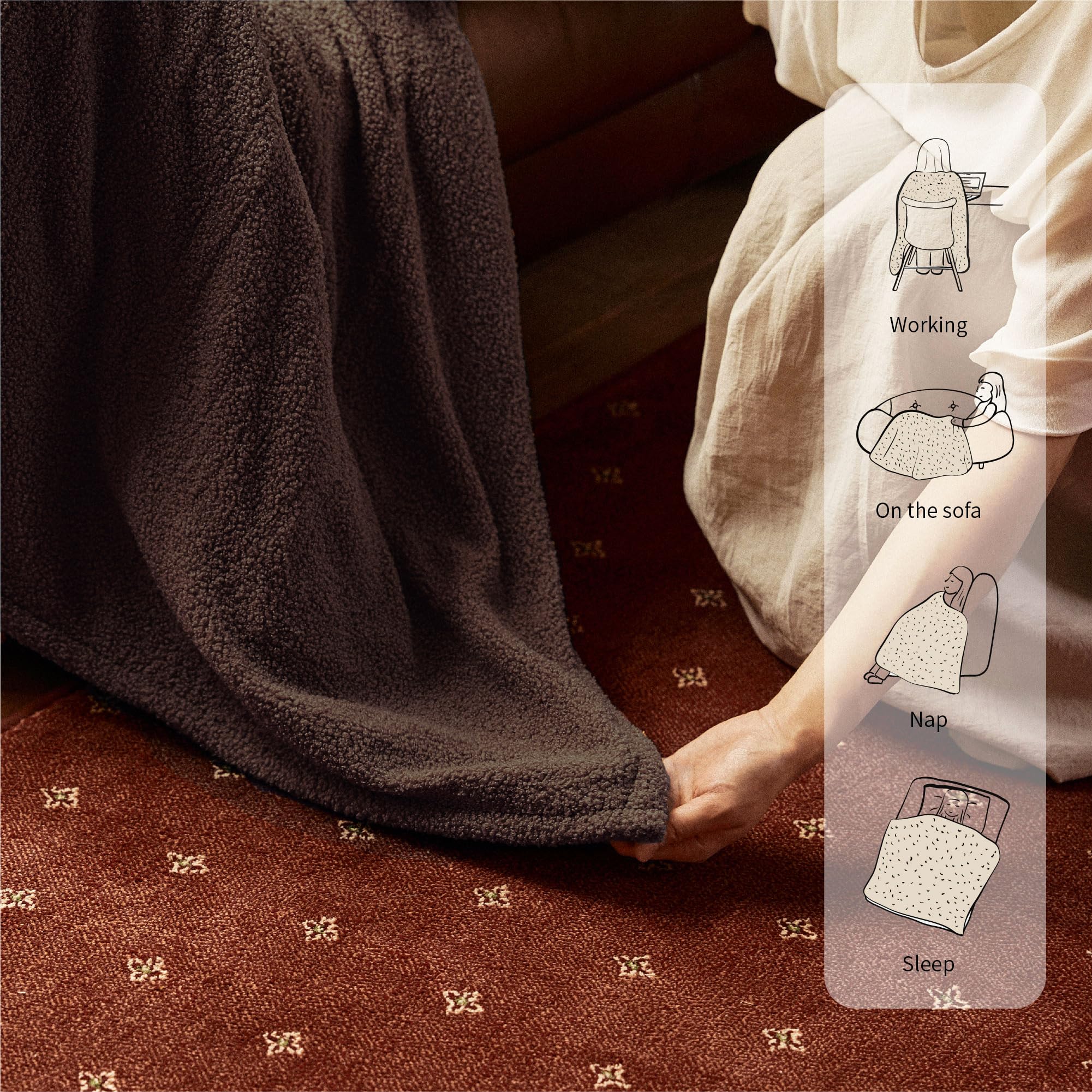 Templewet plaid drapé sur lit pour ajouter une couche chaude et confortable