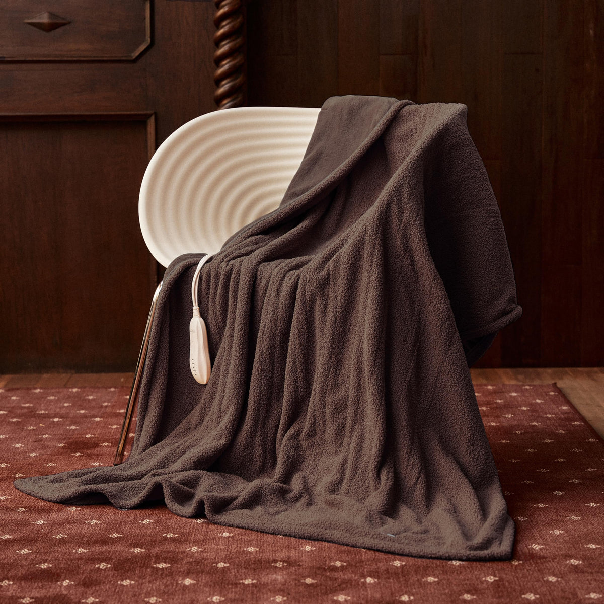 Templewet plaid chauffant face avant montrant un look cosy et chaleureux
