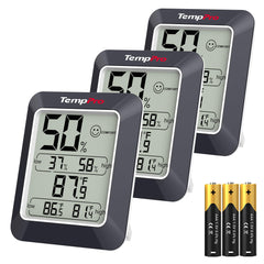 TempPro TempAir vue avant écran lisible et icône d'humidité pour contrôle rapide