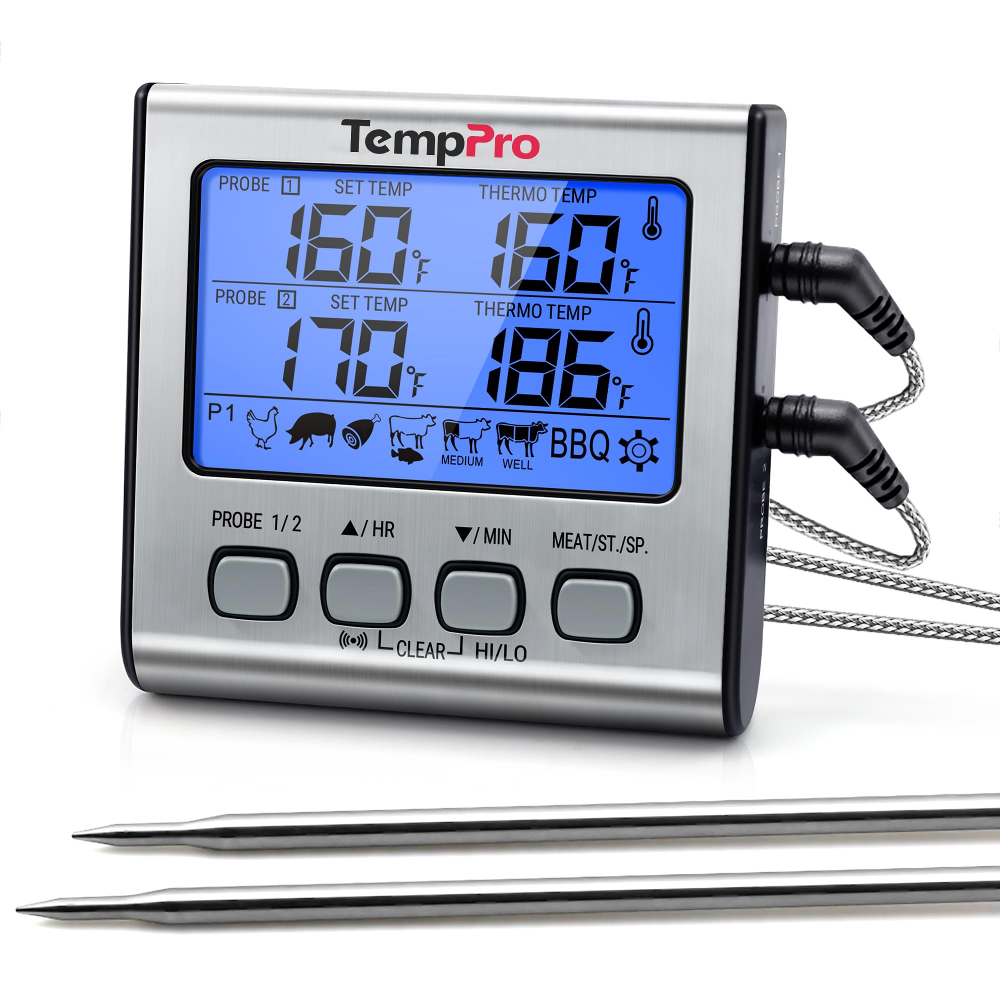 TempPro TempTrack face avant montrant l'écran clair et lecture immédiate