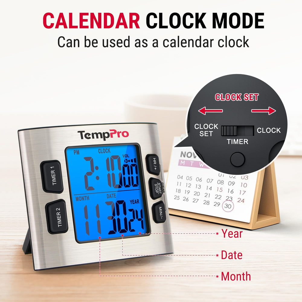 TempPro TM02 coque acier inoxydable, design durable et élégant