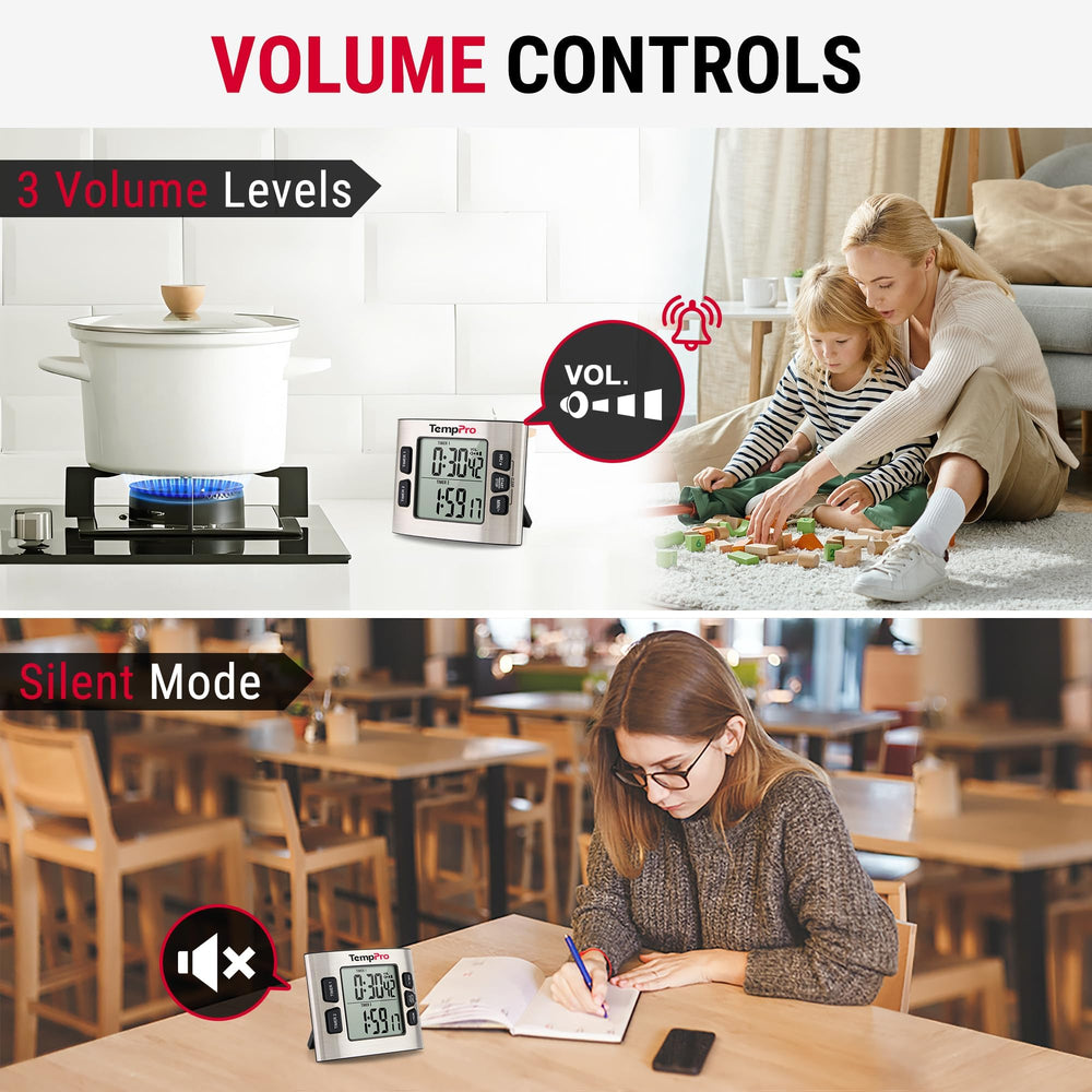 TempPro TM02 posé sur un plan de travail de cuisine, organisation pratique