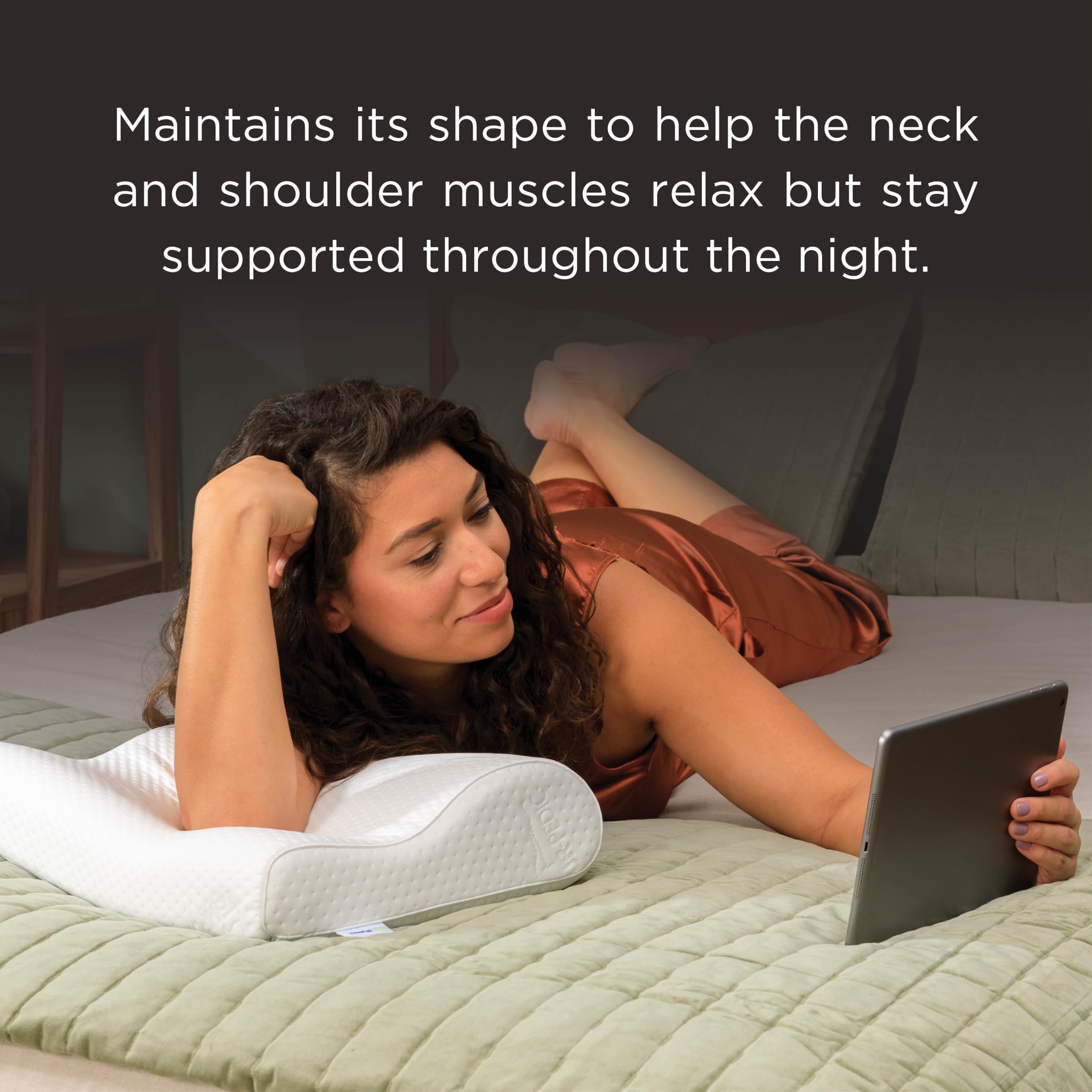 Tempur-Pedic dormeur dorsal bénéficiant du soutien de la nuque