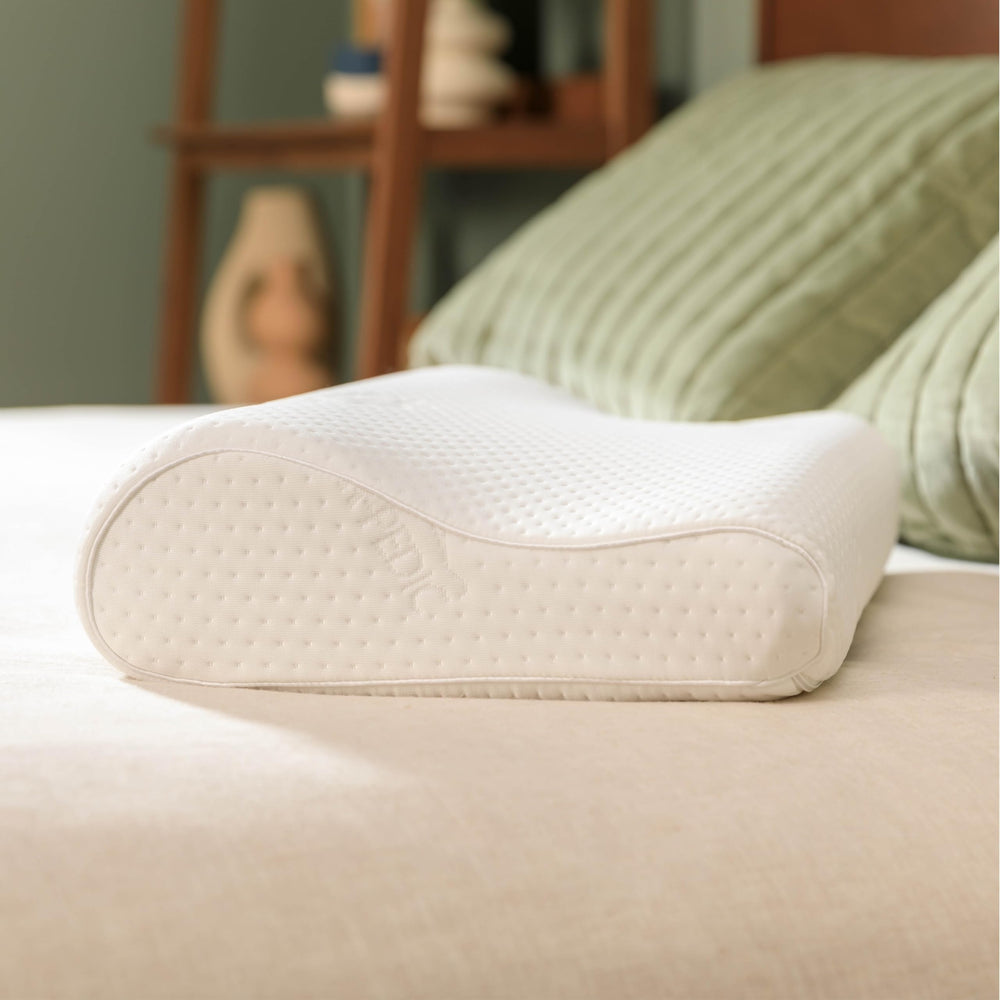Tempur-Pedic vue avant du coussin montrant la forme contournée et confort