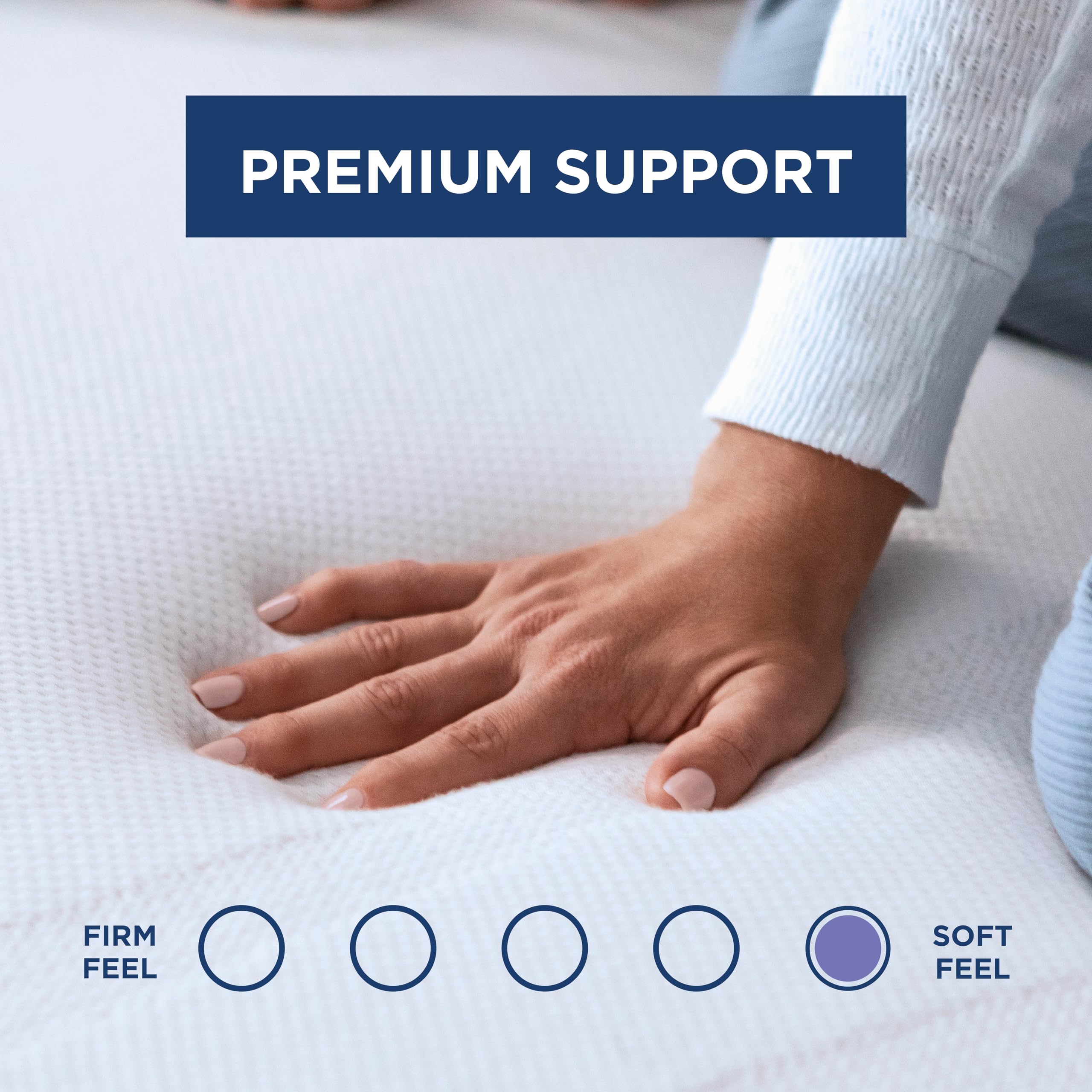Tempur-Pedic gros plan de la mousse TEMPUR adaptative pour soulagement ciblé