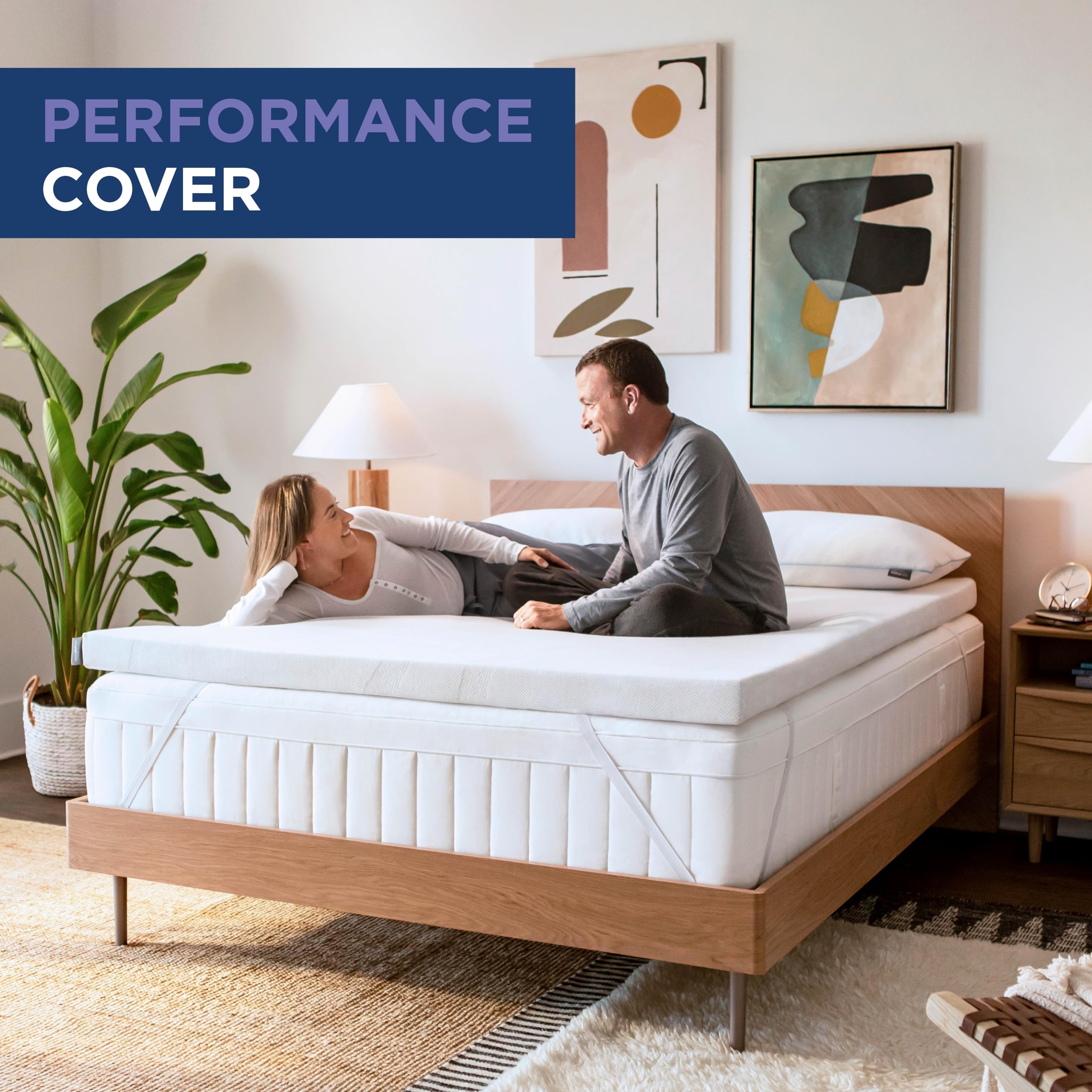 Tempur-Pedic surmatelas plié prêt au transport pour voyage ou rangement pratique