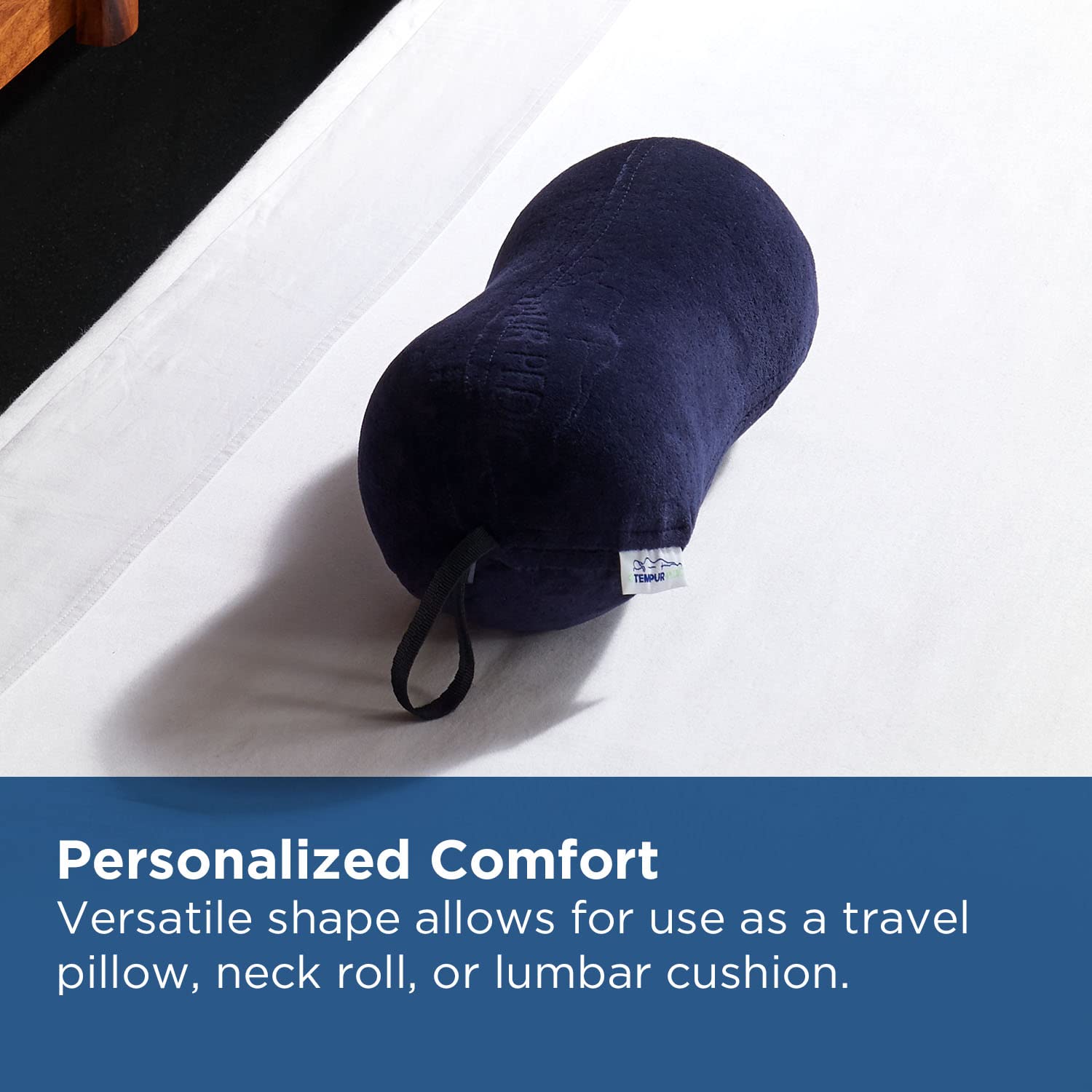 Tempur-Pedic coussin utilisé sous la nuque en avion pour meilleur alignement cervical
