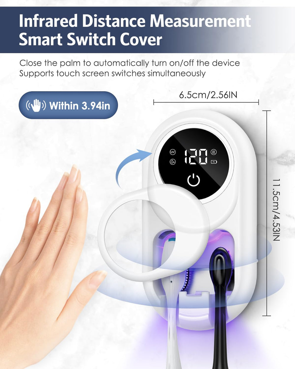 Temracha écran LED indiquant progression de désinfection pour contrôle rapide