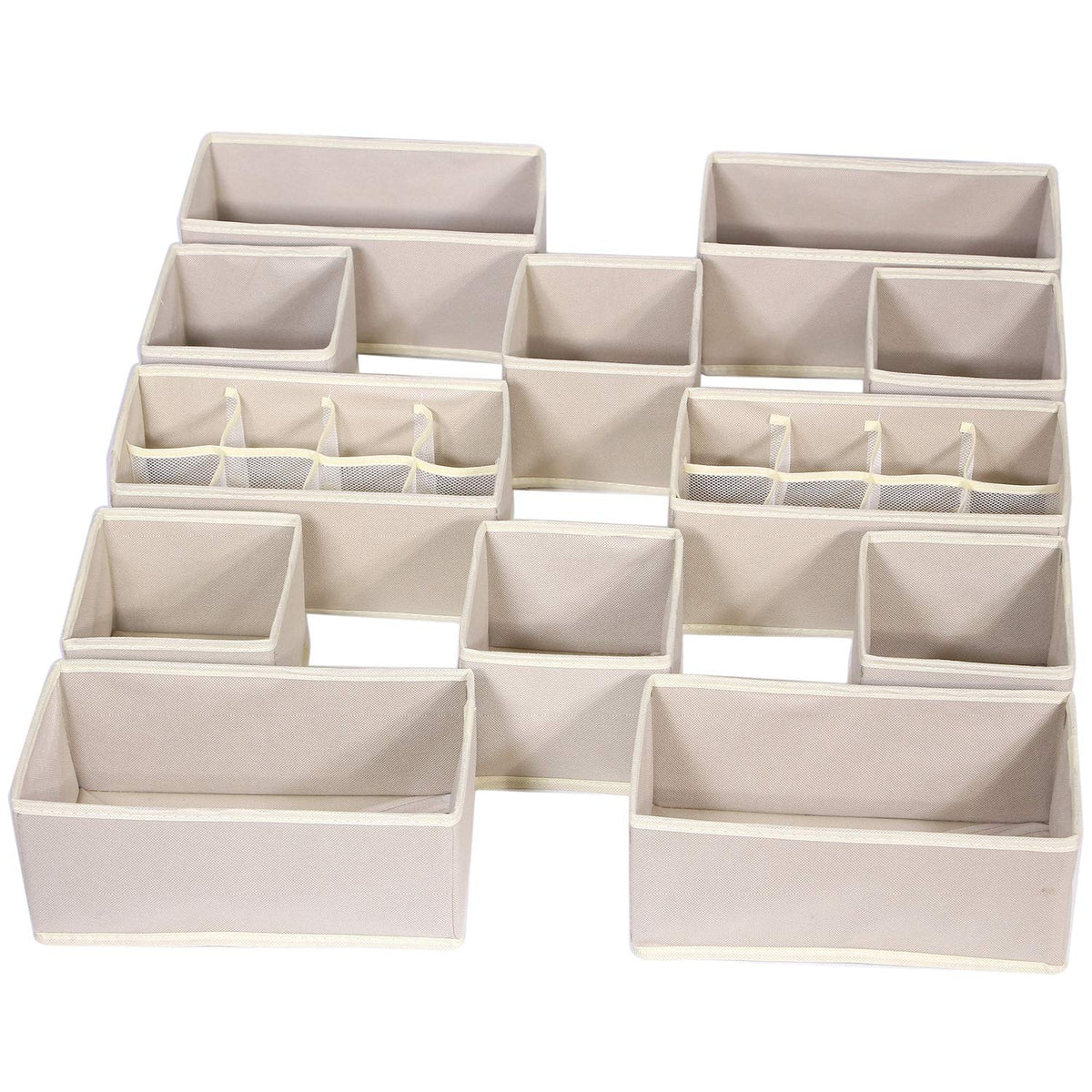 TENABORT face avant du lot beige montrant organisation et gain d'espace