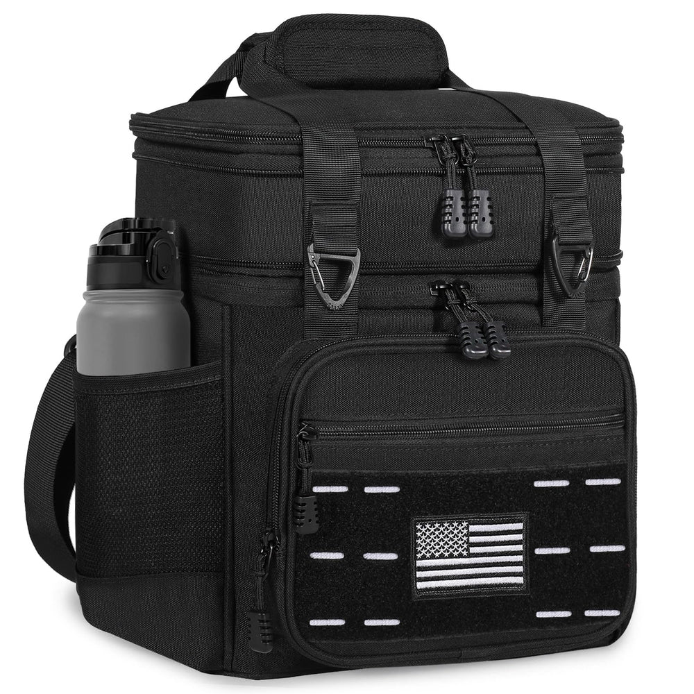 TENKIST sac repas face avant robuste, design noir professionnel et protection durable