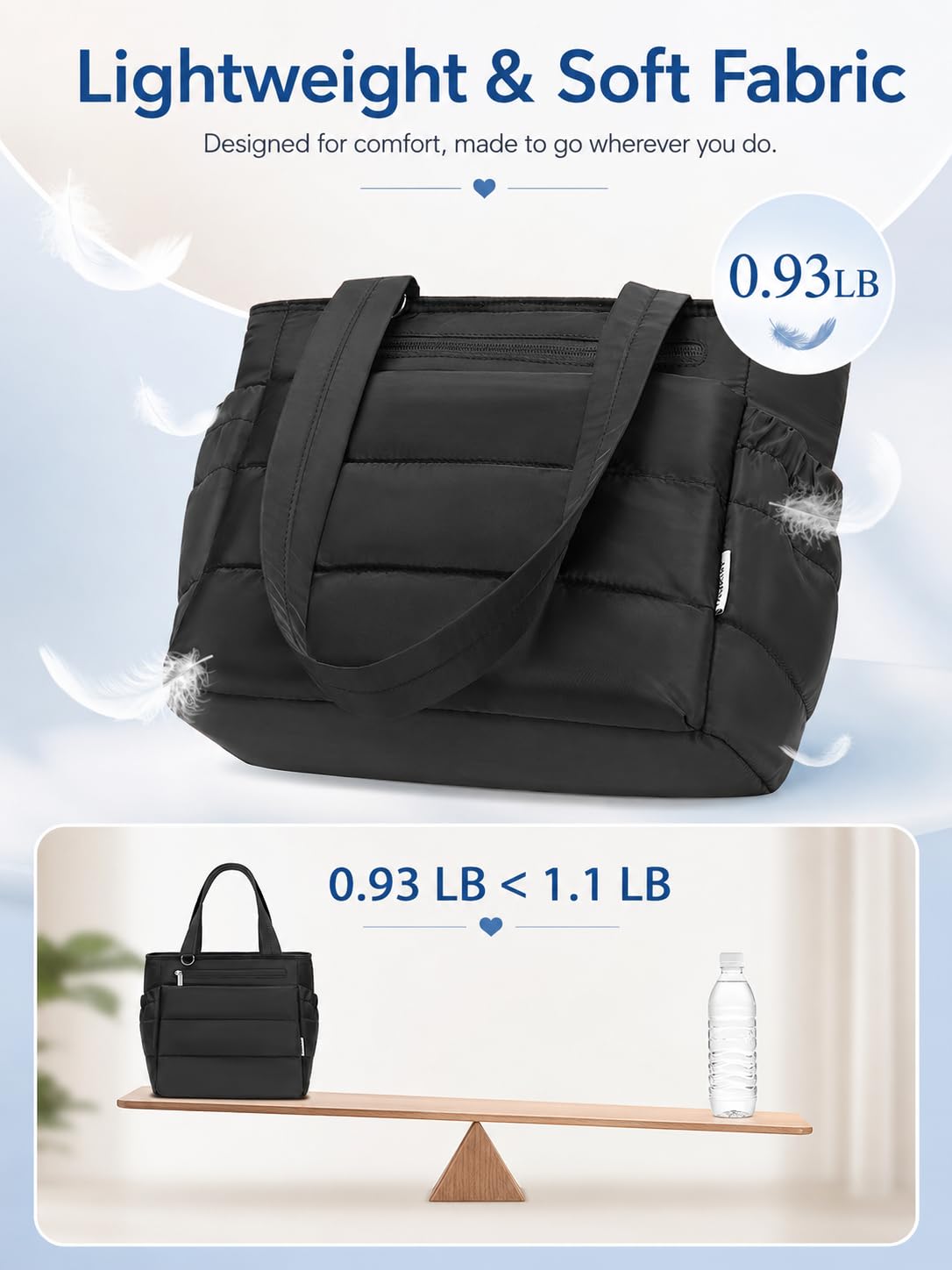 TENKIST sac ouvert montrant canettes et bocaux, organisation efficace