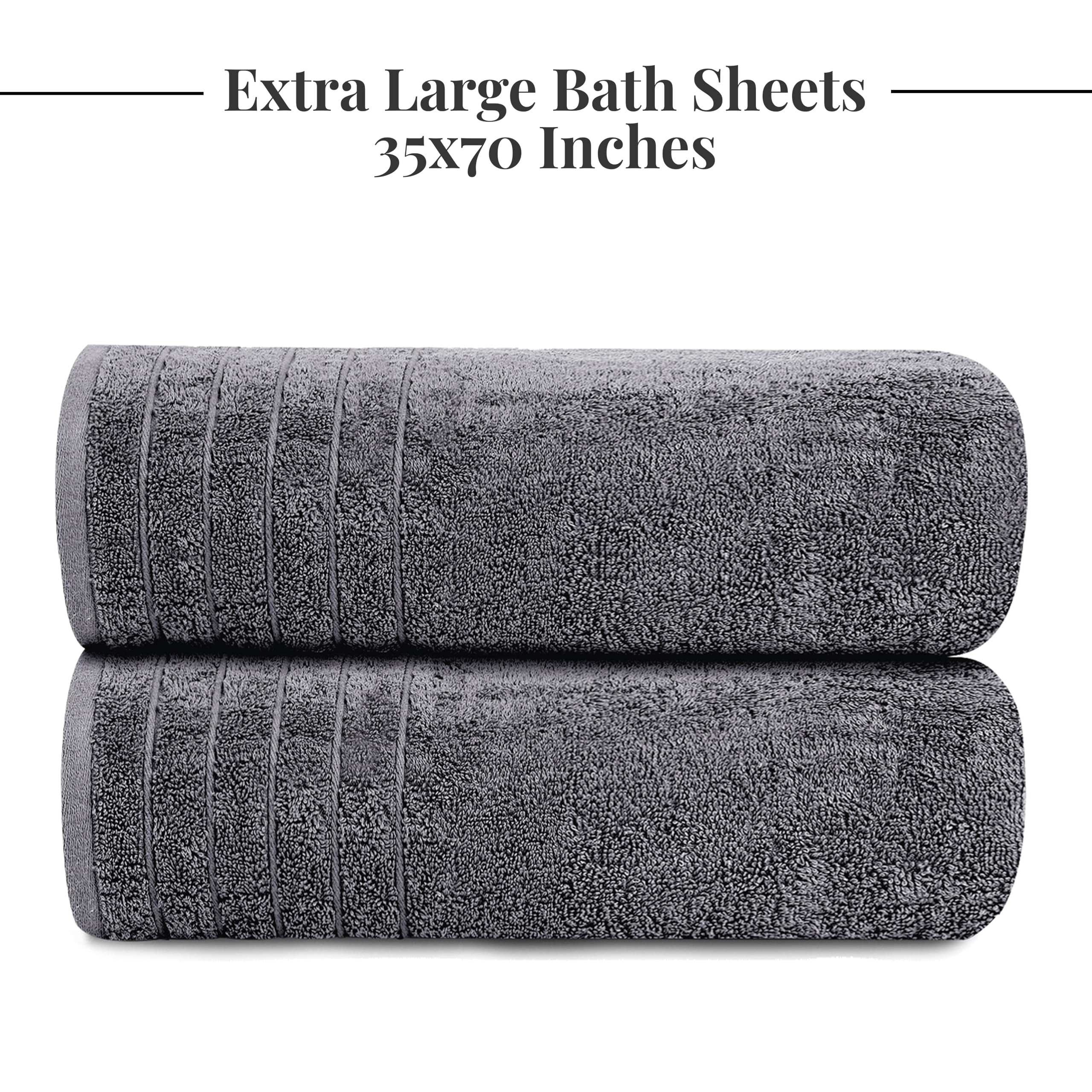 Tens Towels étalé au sol illustrant les dimensions extra-larges pratiques