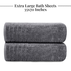 Tens Towels étalé au sol illustrant les dimensions extra-larges pratiques