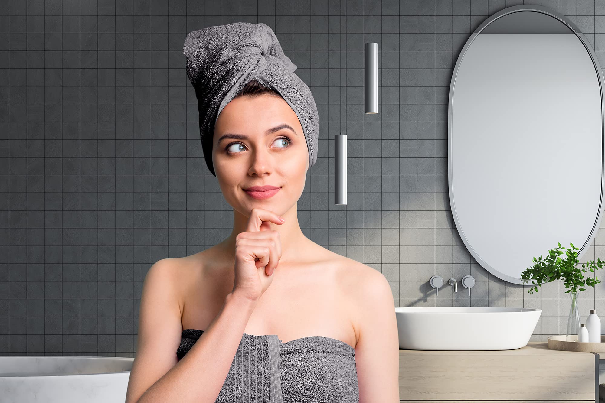 Tens Towels plan rapproché bordure et étiquette montrant qualité
