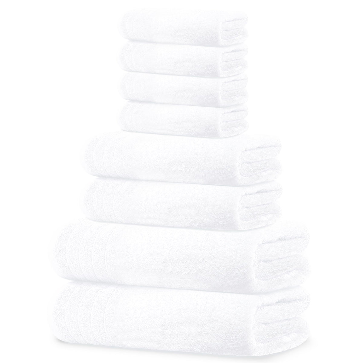Tens Towels vue avant de l’ensemble 8 pièces montrant packaging propre et minimal