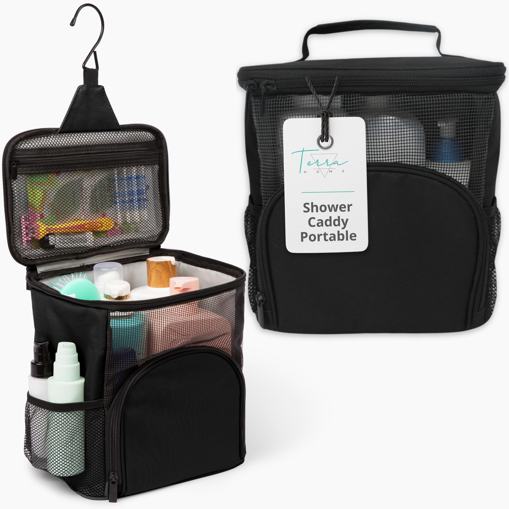 TERRA HOME caddy face avant montrant rangement organisé et accessibilité