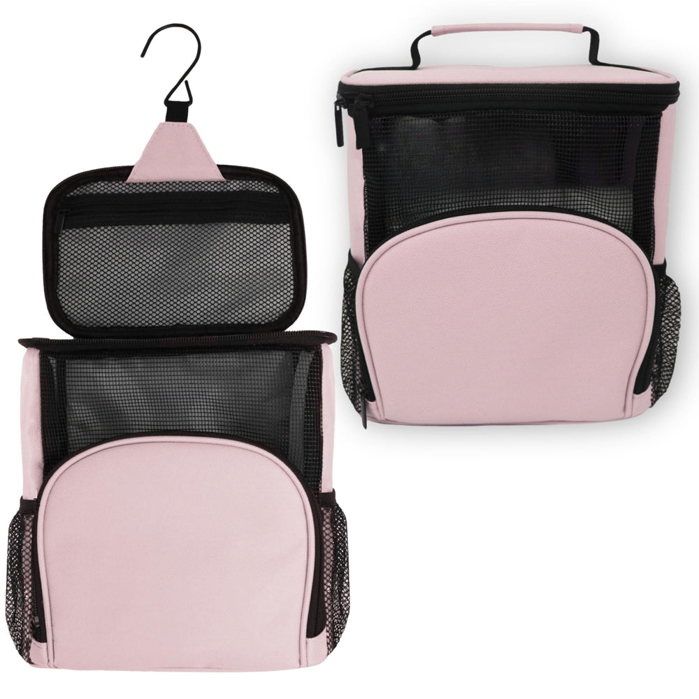 TERRA HOME caddy vue avant montrant la forme compacte et le style rose poudré utile en dortoir