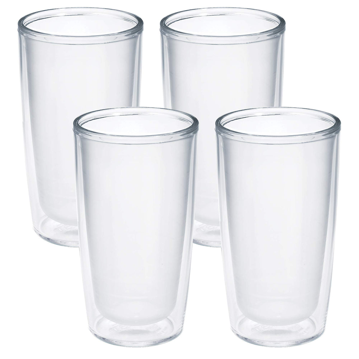 Tervis vue avant pack de quatre gobelets transparents, praticité et style