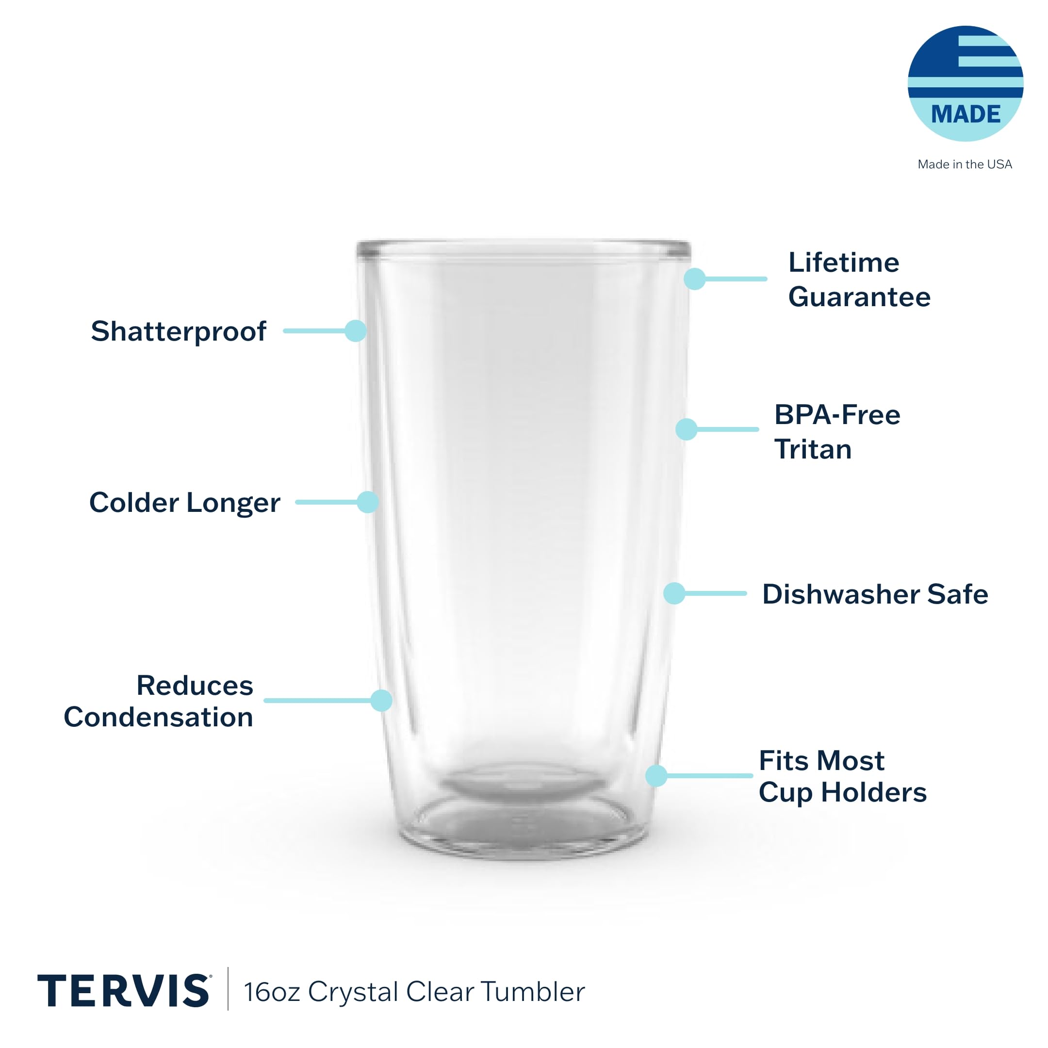 Tervis gobelet tenu en main avec boisson froide, garde la fraîcheur plus longtemps
