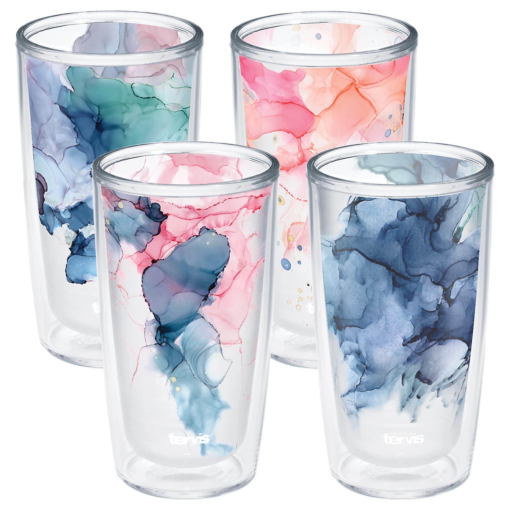 Tervis face avant lot 4 gobelets assortis design nature, esthétique et pratique