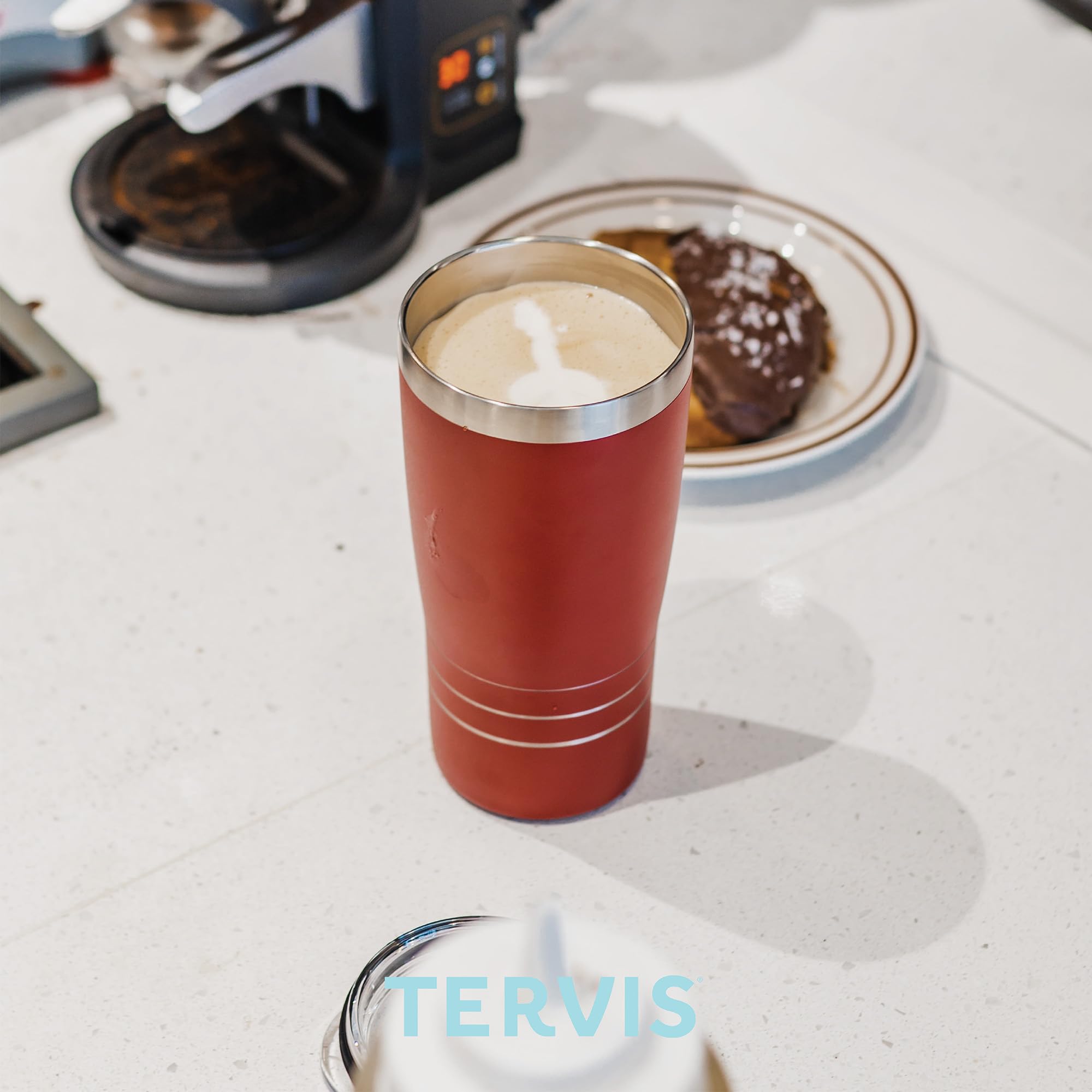 Emballage Tervis avec étiquette de garantie limitée 2 ans et informations produit