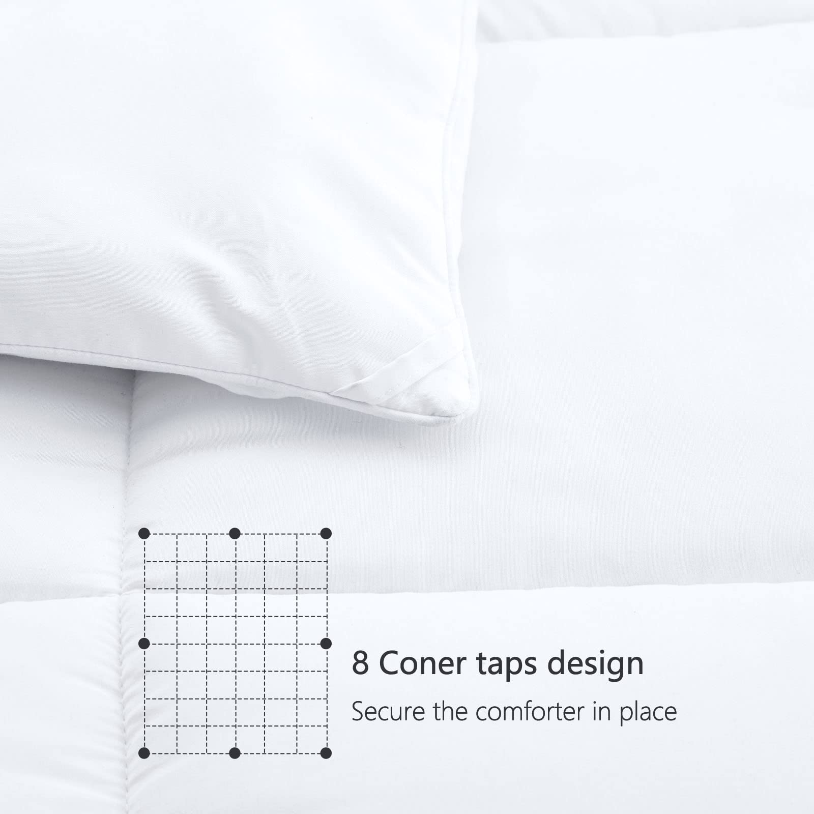 TEXARTIST couette disposée sur lit, apparence élégante et accueillante