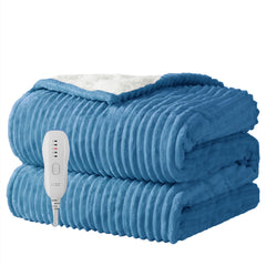 Texciting couverture devant montrant couleur bleue et texture douce pour confort immédiat