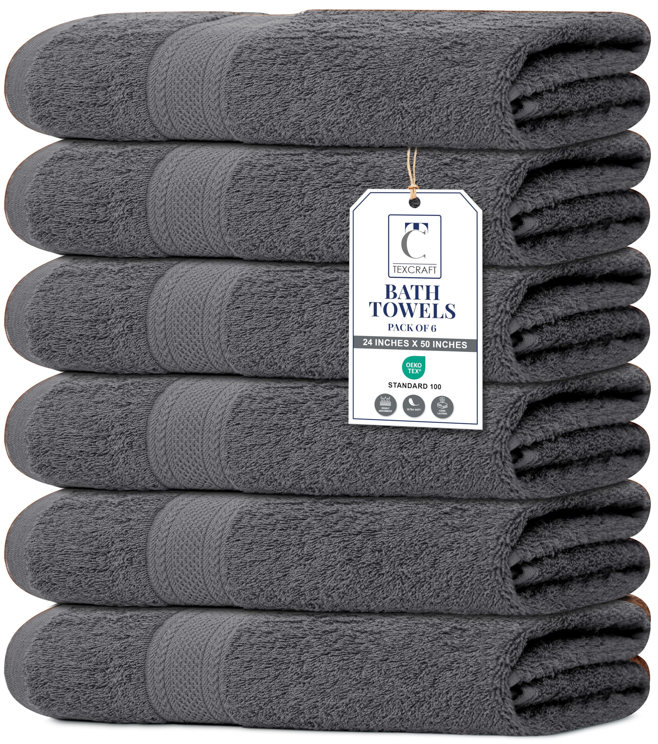 TEXCRAFT emballage avant gris montrant le lot de six pour un achat pratique