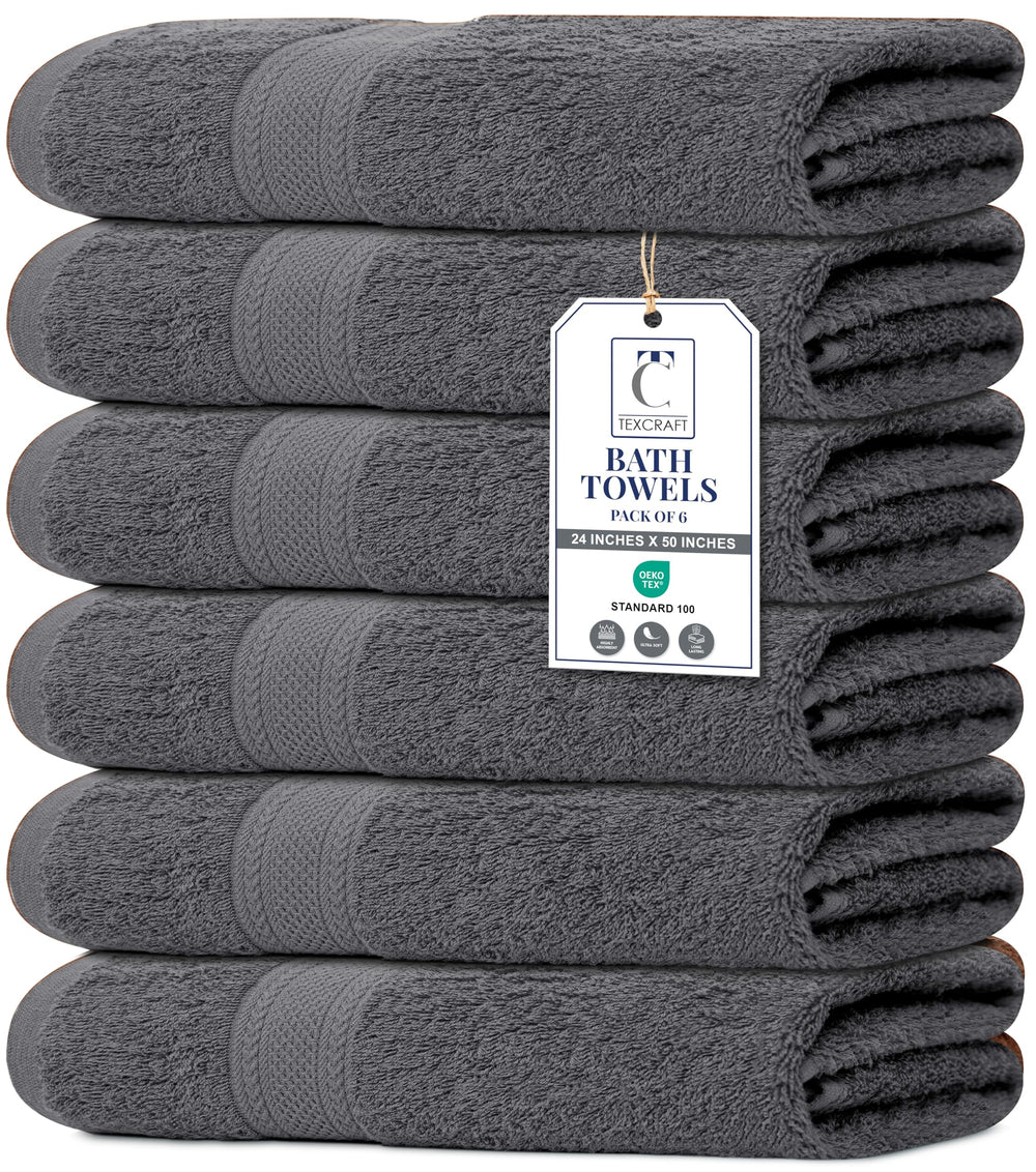 TEXCRAFT emballage avant gris montrant le lot de six pour un achat pratique