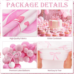 THAWAY arc de ballons rose installé décor photobooth attractif