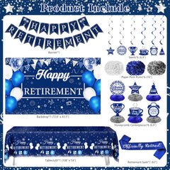 THAWAY bannière et fond bleu argent pour photos festives