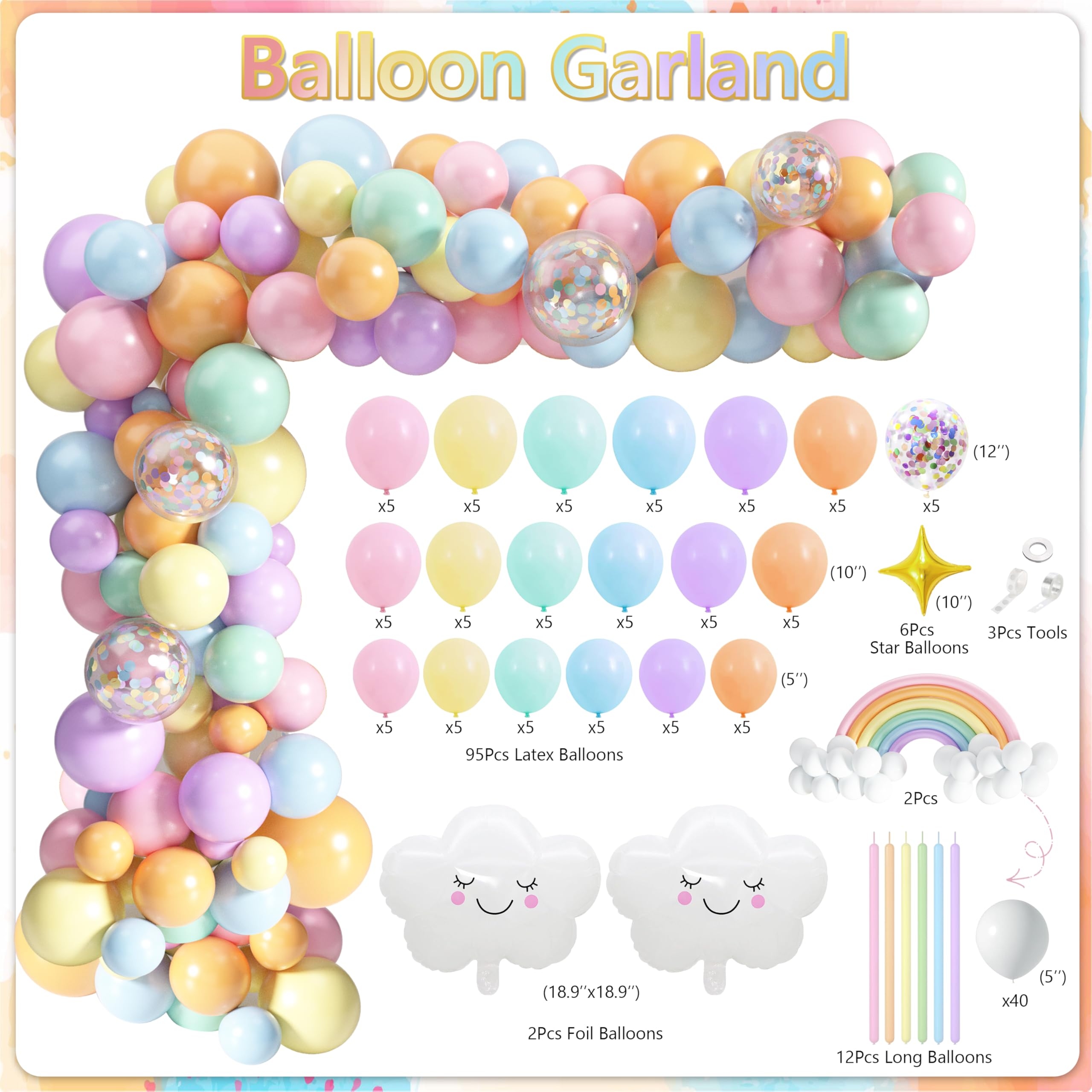 THAWAY guirlandes macaron et pompons en papier détaillés, ajoutent une texture festive douce