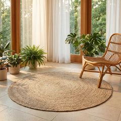 THE BEER VALLEY tapis jute face avant apportant chaleur naturelle