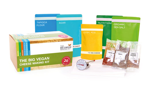 The Big Cheese Making Kit emballage avant montrant contenu complet et gain de temps