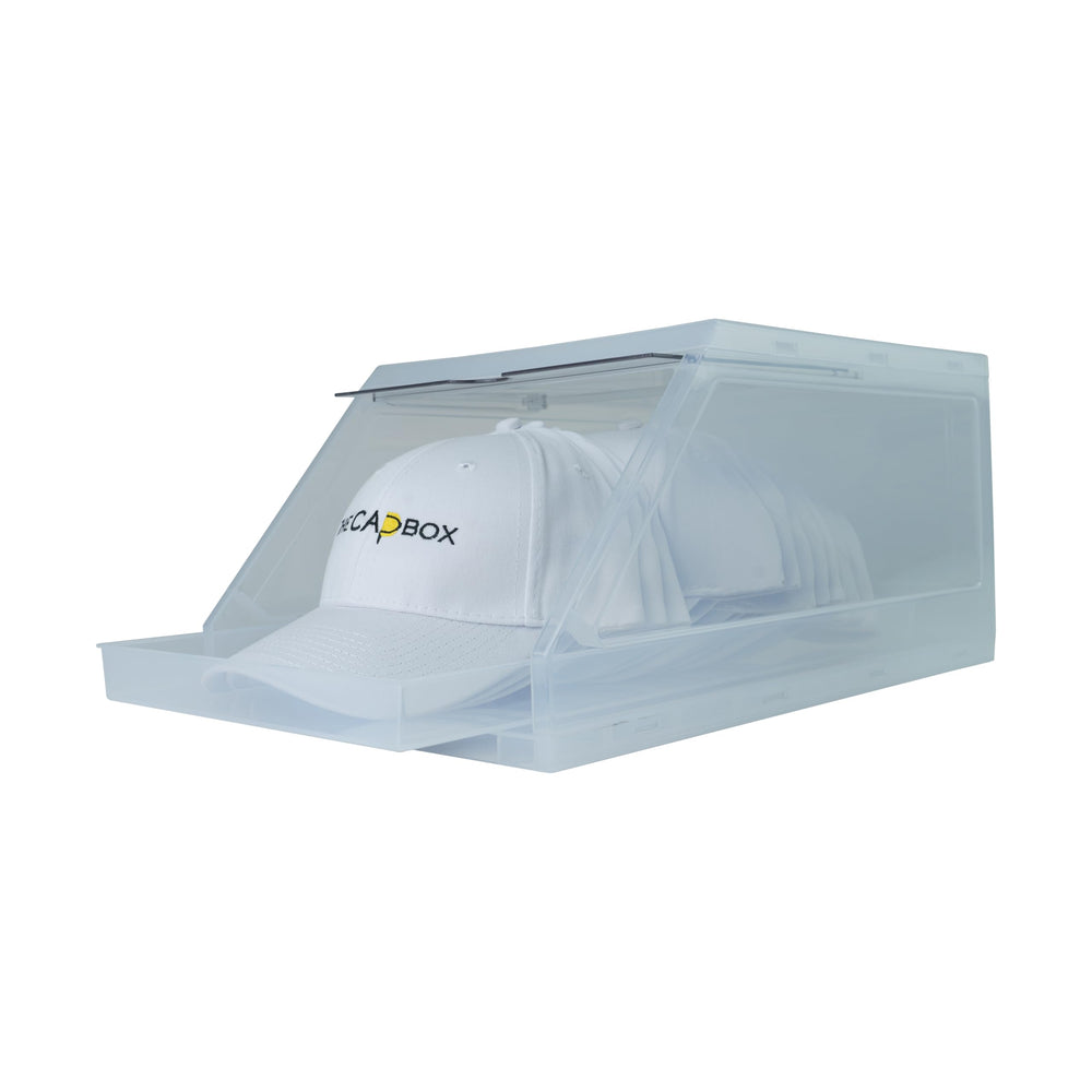 THE CAP BOX empilées démontrant stabilité et gain de place vertical