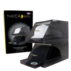 THE CAP BOX face avant transparente montrant les casquettes bien rangées