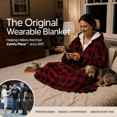 THE COMFY gros plan Sherpa montrant douceur et chaleur