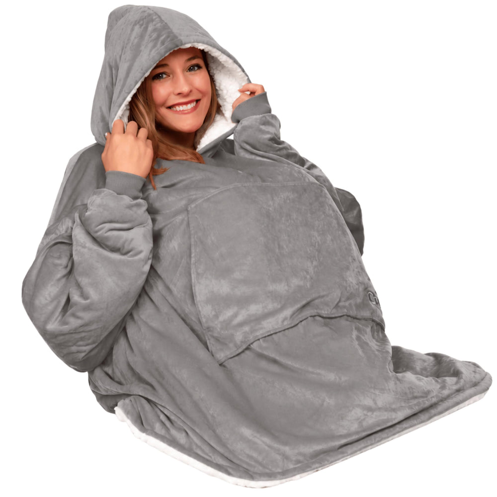 THE COMFY vue avant montrant coupe oversize et poche géante, confort pratique