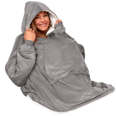 THE COMFY vue avant montrant coupe oversize et poche géante, confort pratique