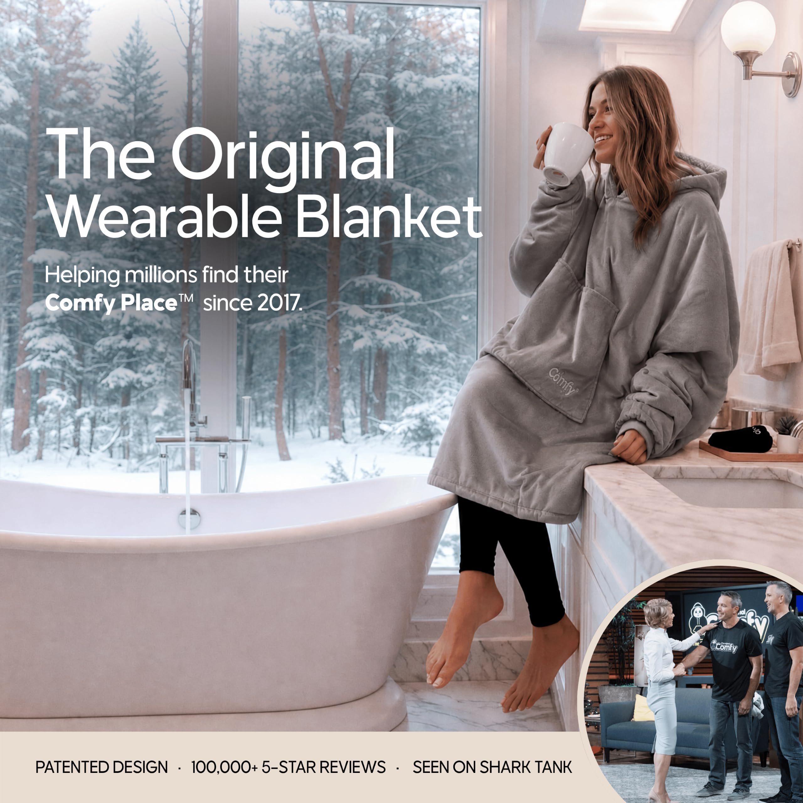 THE COMFY gros plan doublure CloudSherpa montrant douceur et isolation