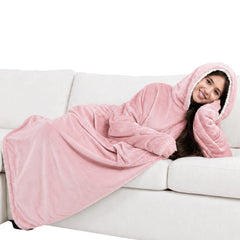 THE COMFY vue avant montrant la coupe longue et la capuche pour chaleur