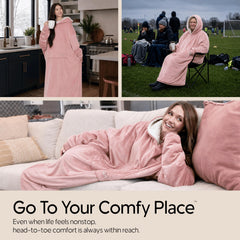 THE COMFY détail de la poche avant montrant rangement pratique