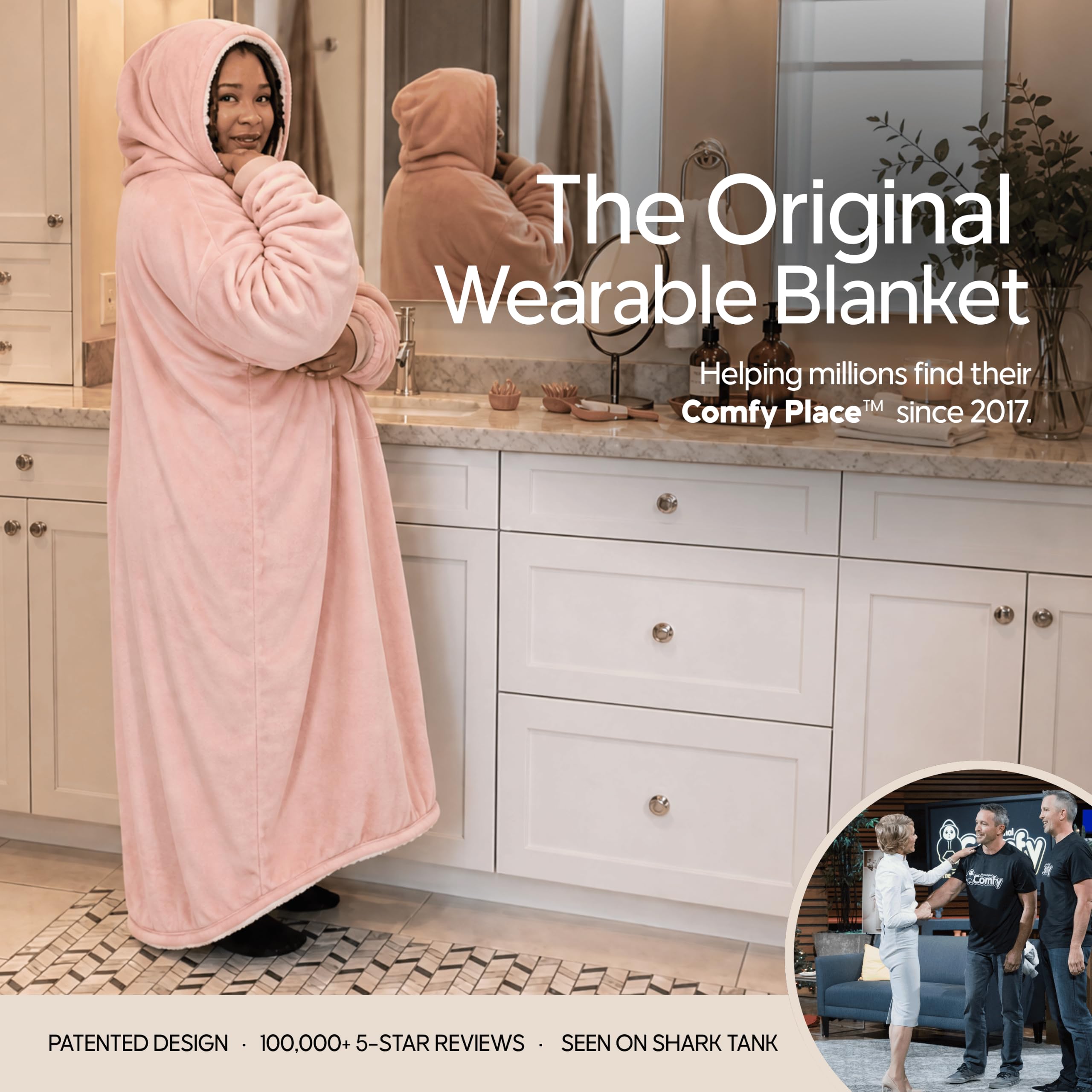 THE COMFY gros plan Sherpa montrant la douceur et confort thermique