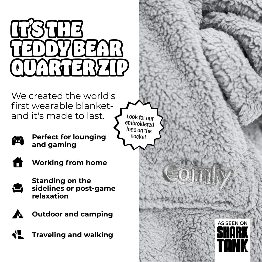 THE COMFY Teddy Bear capuche en gros plan offrant chaleur et enveloppement
