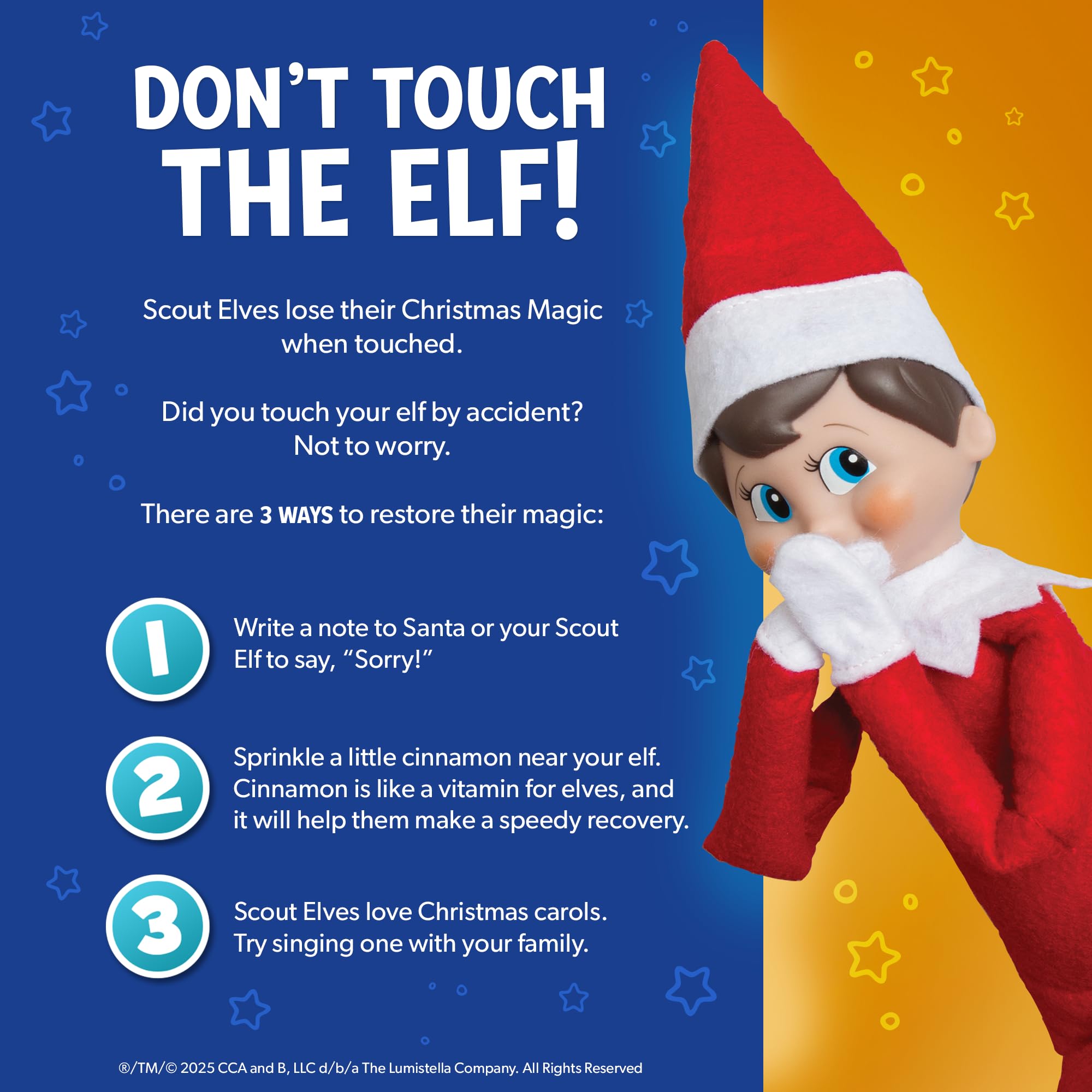 The Elf on the Shelf elfe posé sur un meuble créant une surprise matinale familiale