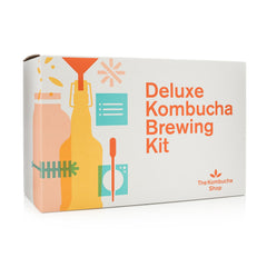 The Kombucha Shop kit deluxe montré complet pour démarrer la fermentation à la maison