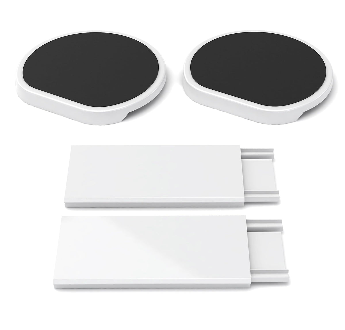 The Lazy Susan Revolution vue face avant du pack extension montrant rails et plateaux utiles
